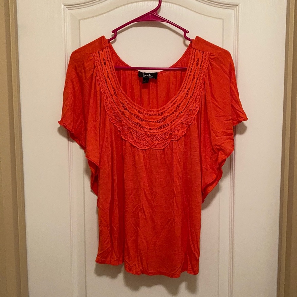 Size L Fun Orange Summery Top
